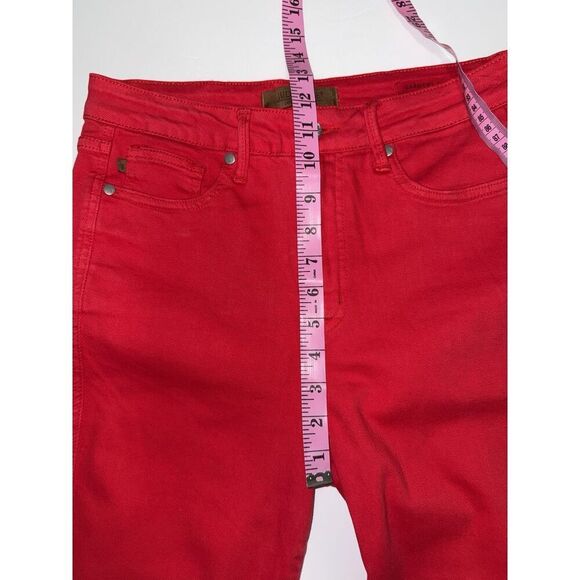 Judy Blue Red Skinny Jeans High Rise Tummy Control Stretch Denim Pants Ankle 28 - Picture 12 of 16